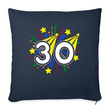 30 years old 30th birthday party number 30 - Sofa pillowcase 17,3'' x 17,3'' (45 x 45 cm) - navy - Front