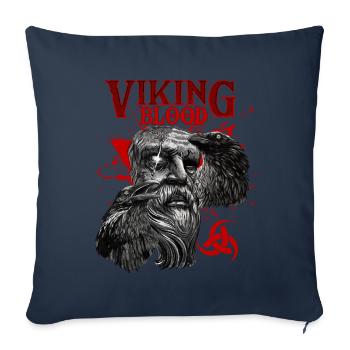 Viking Blood Odin And Ravens Viking Culture - Sofa pillowcase 17,3'' x 17,3'' (45 x 45 cm) - navy - Front