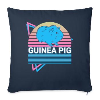 Guinea Pig Retro - Sofa pillowcase 17,3'' x 17,3'' (45 x 45 cm) - navy - Front