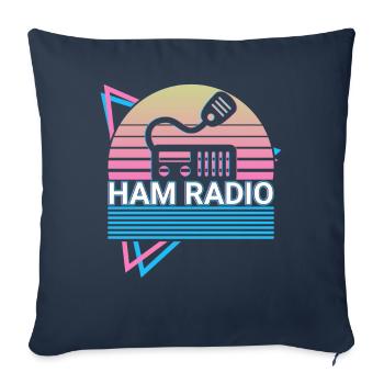 Amateurfunker Amateurfunk Retro - Sofakissenbezug 45 x 45 cm - Navy - Vorne