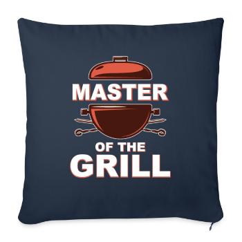 Master Of The Grill Grill Lovers Hobby Griller - Sofa pillowcase 17,3'' x 17,3'' (45 x 45 cm) - navy - Front
