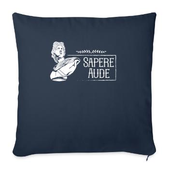 Lateinischer Spruch - Sapere Aude - Sofakissenbezug 45 x 45 cm - Navy - Vorne