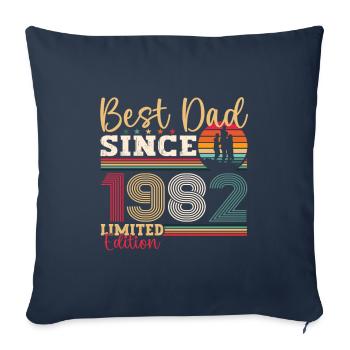 Men's Best Dad Since 1982 Father's Day Gift Fun - Sofa pillowcase 17,3'' x 17,3'' (45 x 45 cm) - navy - Front