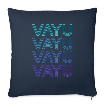 Vayu Dieu hindou Mythologie hindoue Hindouisme Rétro - Housse de coussin décorative 45 x 45 cm - bleu marine - Devant