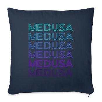 Medusa Schlange Haar Gorgonen Griechisch Monster R - Sofakissenbezug 45 x 45 cm - Navy - Vorne