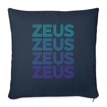 Zeus God Thunder Ancient Greek Mythology Ret - Sofa pillowcase 17,3'' x 17,3'' (45 x 45 cm) - navy - Front