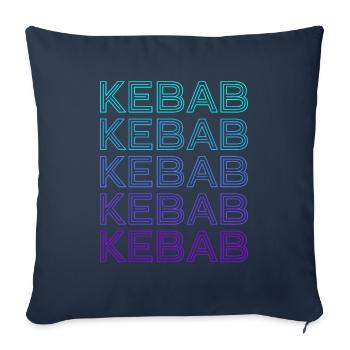 Kebab Döner Kebap Kebap Rétro - Housse de coussin décorative 45 x 45 cm - bleu marine - Devant