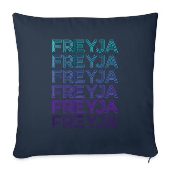 Freyja Déesse Wicca Pagan Retro - Housse de coussin décorative 45 x 45 cm - bleu marine - Devant