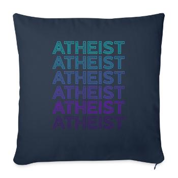 Atheist Retro - Sofa pillowcase 17,3'' x 17,3'' (45 x 45 cm) - navy - Front