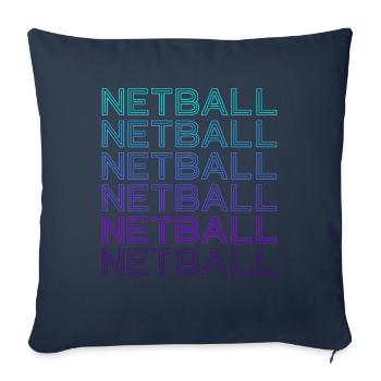Netball Rétro - Housse de coussin décorative 45 x 45 cm - bleu marine - Devant