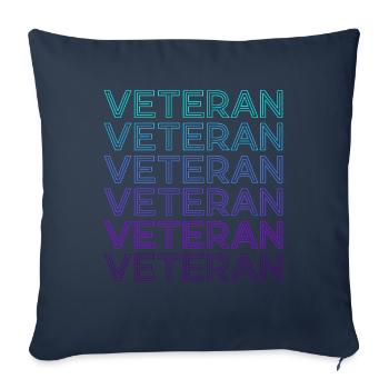 Vétéran Rétro - Housse de coussin décorative 45 x 45 cm - bleu marine - Devant