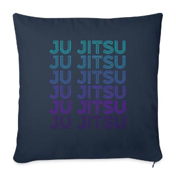 Ju Jitsu BJJ Rétro - Housse de coussin décorative 45 x 45 cm - bleu marine - Devant