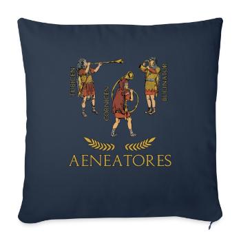 Römische Musiker in der Legion - Aeneatores - Sofakissenbezug 45 x 45 cm - Navy - Vorne