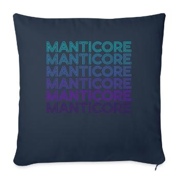 Mantikor Persian Folklore Greek Retro - Sofa pillowcase 17,3'' x 17,3'' (45 x 45 cm) - navy - Front