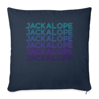 Schakalope Lapin Cryptozoologie Rétro - Housse de coussin décorative 45 x 45 cm - bleu marine - Devant