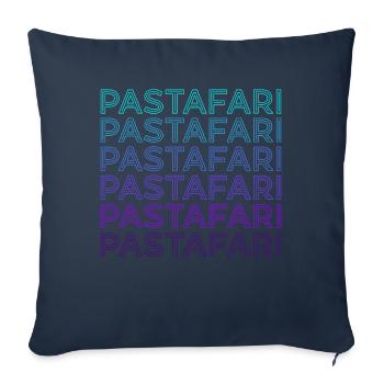 Pastafari Flying Spaghetti Monster FSM Retro - Sofakissenbezug 45 x 45 cm - Navy - Vorne