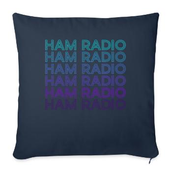 Amateur Radio Amateur Radio Retro - Sofa pillowcase 17,3'' x 17,3'' (45 x 45 cm) - navy - Front