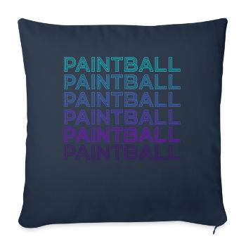 Équipe de joueurs de paintball Retro - Housse de coussin décorative 45 x 45 cm - bleu marine - Devant