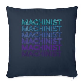 Opérateur de machine de découpe Opérateur de machine Cnc - Housse de coussin décorative 45 x 45 cm - bleu marine - Devant