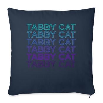 Tabby Cat Orange Cat Retro - Sofa pillowcase 17,3'' x 17,3'' (45 x 45 cm) - navy - Front
