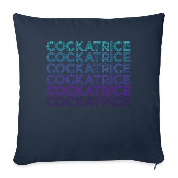 Récif corallien Rétro - Housse de coussin décorative 45 x 45 cm - bleu marine - Devant