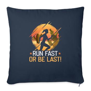 Running Marathon Runner Running - Sofa pillowcase 17,3'' x 17,3'' (45 x 45 cm) - navy - Front