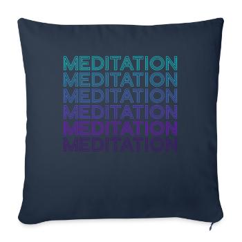 Meditation Yoga Retro - Sofa pillowcase 17,3'' x 17,3'' (45 x 45 cm) - navy - Front