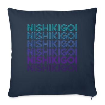 Nishikigoi Carp Koi Fish Japon Rétro - Housse de coussin décorative 45 x 45 cm - bleu marine - Devant