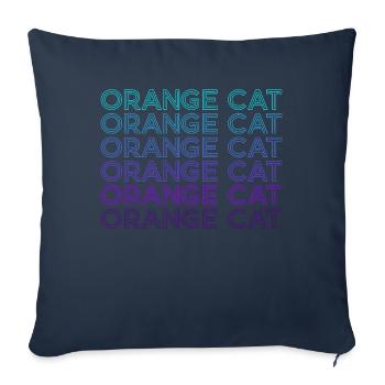 Orange Katze Tabby Katze Retro - Sofakissenbezug 45 x 45 cm - Navy - Vorne