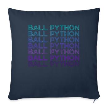 Ball Python Snake Retro - Sofa pillowcase 17,3'' x 17,3'' (45 x 45 cm) - navy - Front