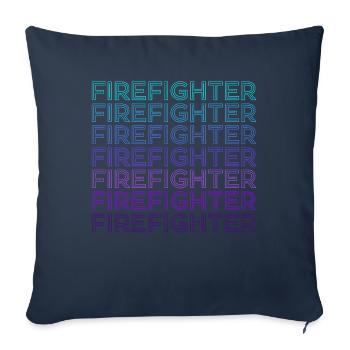 Firefighter Fire Truck Fire Truck Retro - Sofa pillowcase 17,3'' x 17,3'' (45 x 45 cm) - navy - Front