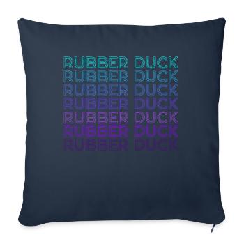 Rubber Duck Retro - Sofa pillowcase 17,3'' x 17,3'' (45 x 45 cm) - navy - Front