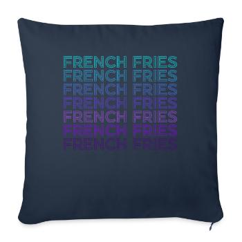 Pommes frites Retro - Sofakissenbezug 45 x 45 cm - Navy - Vorne