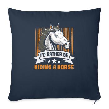 Equestrian and equestrian design for horse lovers - Sofa pillowcase 17,3'' x 17,3'' (45 x 45 cm) - navy - Front