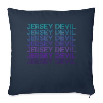 Jersey Devil Cryptozoologie Rétro - Housse de coussin décorative 45 x 45 cm - bleu marine - Devant