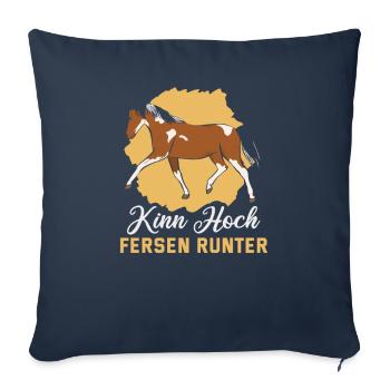 Equestrian and equestrian design for horse lovers - Sofa pillowcase 17,3'' x 17,3'' (45 x 45 cm) - navy - Front