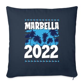 Marbella 2022 - Sofa pillowcase 17,3'' x 17,3'' (45 x 45 cm) - navy - Front
