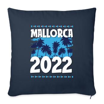 Majorca 2022 - Sofa pillowcase 17,3'' x 17,3'' (45 x 45 cm) - navy - Front