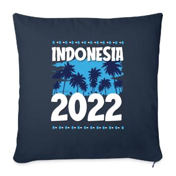 Indonesia 2022 - Sofa pillowcase 17,3'' x 17,3'' (45 x 45 cm) - navy - Front
