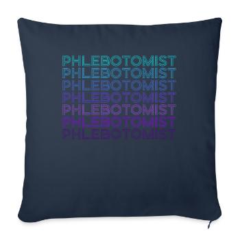 Phlebotomist Pharmacy Technician Retro - Sofa pillowcase 17,3'' x 17,3'' (45 x 45 cm) - navy - Front