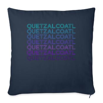 Quetzalcoatl Antike Gottheit Azteken Maya Retro - Sofakissenbezug 45 x 45 cm - Navy - Vorne