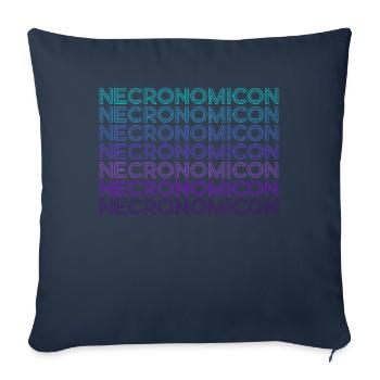 Necronomicon Horror Monster Lovecraftian Retro - Housse de coussin décorative 45 x 45 cm - bleu marine - Devant