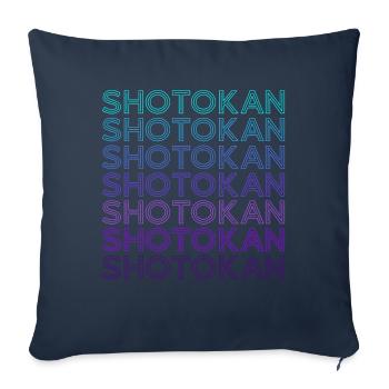 Shōtōkan Shotokan Tiger Arts Martiaux Rétro - Housse de coussin décorative 45 x 45 cm - bleu marine - Devant