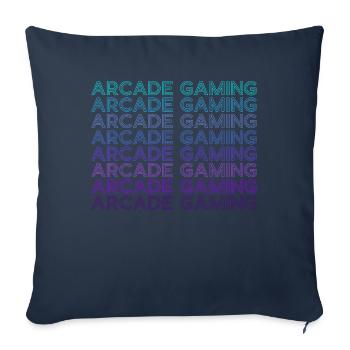 Jeux d’arcade Gamer Classic Video Retro Retro - Housse de coussin décorative 45 x 45 cm - bleu marine - Devant