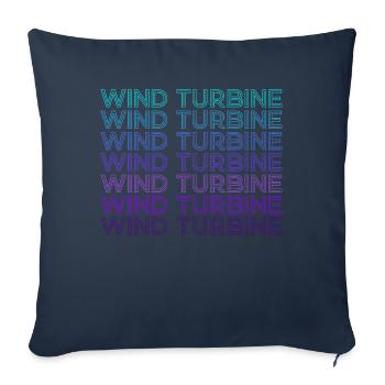 Wind turbine Retro - Sofa pillowcase 17,3'' x 17,3'' (45 x 45 cm) - navy - Front