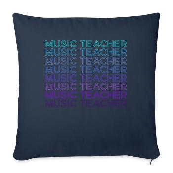 Music Teacher Retro - Sofa pillowcase 17,3'' x 17,3'' (45 x 45 cm) - navy - Front
