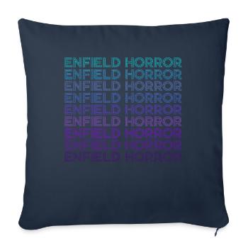 Enfield Horror Cryptozoologie Rétro - Housse de coussin décorative 45 x 45 cm - bleu marine - Devant