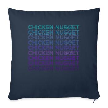 Nugget de poulet Rétro - Housse de coussin décorative 45 x 45 cm - bleu marine - Devant