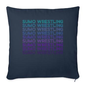 Sumo Wrestling Japanese Sumo Wrestler Retro - Sofa pillowcase 17,3'' x 17,3'' (45 x 45 cm) - navy - Front