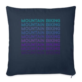 Mountain Biking MTB Biker Retro - Sofa pillowcase 17,3'' x 17,3'' (45 x 45 cm) - navy - Front